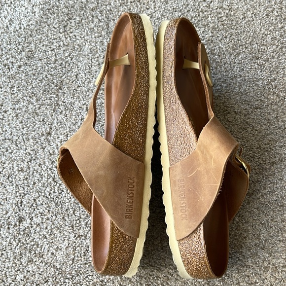 New Birkenstock Gizeh Big Buckle Sandals Cognac Leather 40 / 9 - Picture 4 of 8